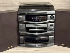 Sanyo DC-X750 Vintage Hifi Stereoanlage CD Tape FM Toshiba Lautsprecher funktionstüchtig