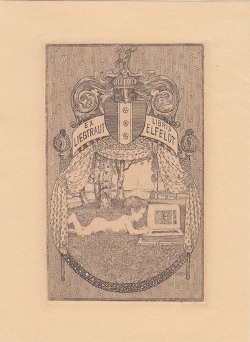 Exlibris bookplate radierung - bookplate,