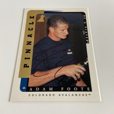 NHL Card-Adam Foote-Autograph BAP Pinnacle 1997-Colorado