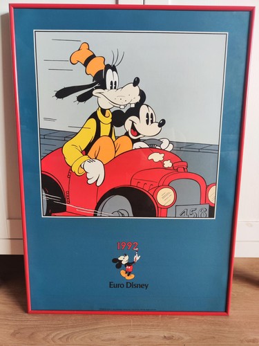 Poster serigraphie euro disney - euro,