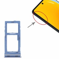 Dual Sim + Micro SD Karten Halter Adapter für Samsung Galaxy M52 5G Blau