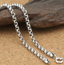 I07 Herren Damen 3 mm Erbskette Erbsen Kette Silber 925 Länge wählbar