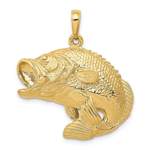 10k gelbgold barsch fisch - gelbgold,