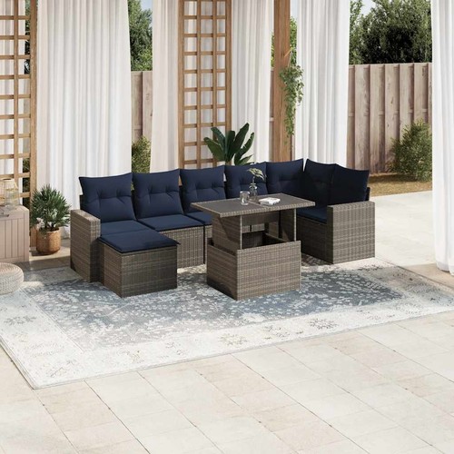 Gartensofa set teilig - gartensofa-set, 7-teilig