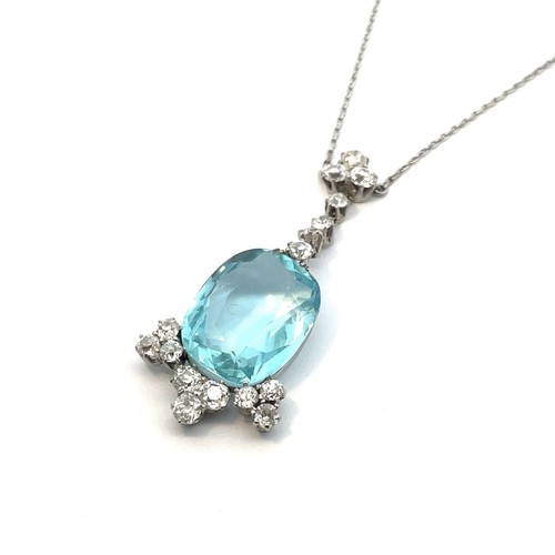 Aquamarin collier mit - aquamarin,