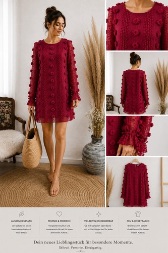 Kleid mit muster langarm - mit,