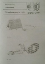 Erzeugnis Unterlagen System U700 Funkgeräte DDR NVA