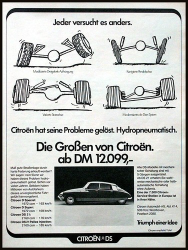 Citroen originale werbung - ds,