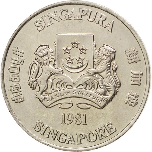 Münze singapur 10 - 10, dollars