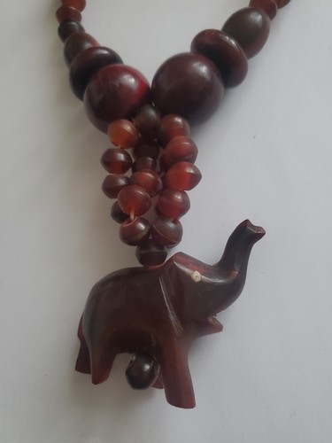 Art deco kette perlen holz - kette,