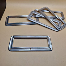 Antik Etikettenhalter 170mm  Vernickelt Vintage ETIKETTENRAHMEN Restauration DDR