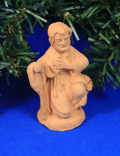 Krippenfigur josef hirte ton - krippenfigur,