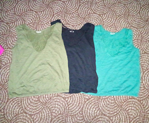 Damen tanktop 3er - , pack
