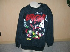 Damen Sweatshirt, Gr. M, Grau, lustiges Micky Maus Motiv, Make it Bright, NEU !