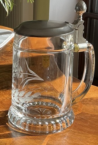 Bierseidel mit zinndeckel - bierseidel,