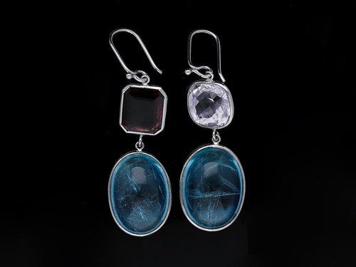 Ohrringe aquamarin turmalin - ohrringe,
