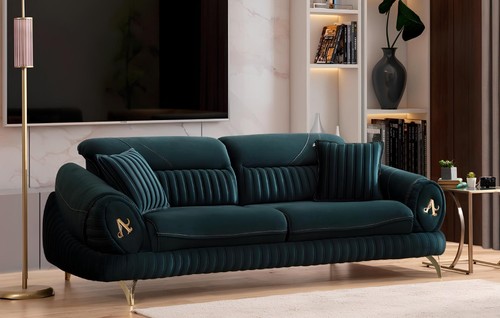 Grün dreisitzer luxus couch - dreisitzer,