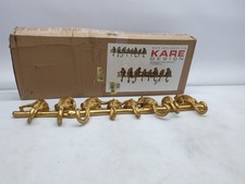 Kare Design Wandgarderobe Monkey, Gold, Garderobenleiste mit 8 Haken-defekt