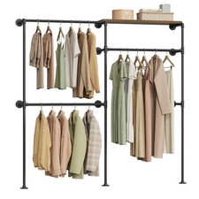 Kleiderständer Garderobenständer Wandmontage Offener Kleiderschrank Metall 