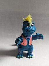 City Dinosaur Dinosaurier Zaubertroll Troll Vintage 90er  blau 14cm