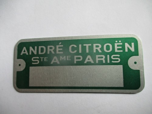 Typenschild citroen schild - typenschild,