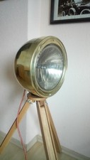 Loft Tripod Stativ Lampe Messing Brass Scheinwerfer Industrie Vintage Classic