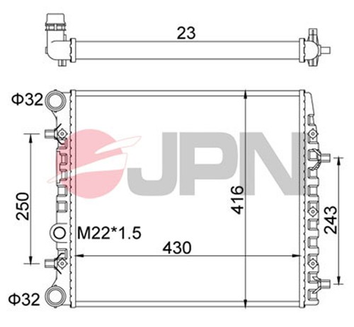 Jpn motorkühler wasserkühler - motorkühler,