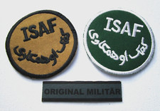 2 Stück KLETT Bundeswehr Verbandsabzeichen  ISAF Uniform Jacke Patch braun+grün