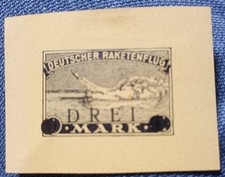 Raketenpost Vignette Deutsches