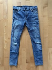 Balmain Jeans Destroyed Skinny Fit Blue