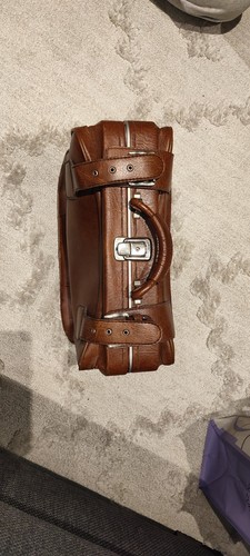 Retro vintage leder koffer - retro,