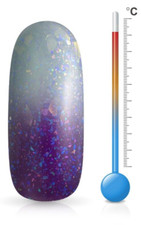 Jolifin LAVENI Shellac - Thermo purple-babyblue aurora 12ml #S827