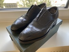 Edward Green Malvern Oxford Black Calf  Größe 42 (UK 8-81/2), Brogue, Schwarz