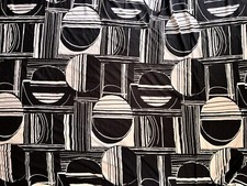 COUPON HOLLAND STOFFE schwarz Weiß ca. 145x150mm STRETCH BAUMWOLLE ELASTHAN