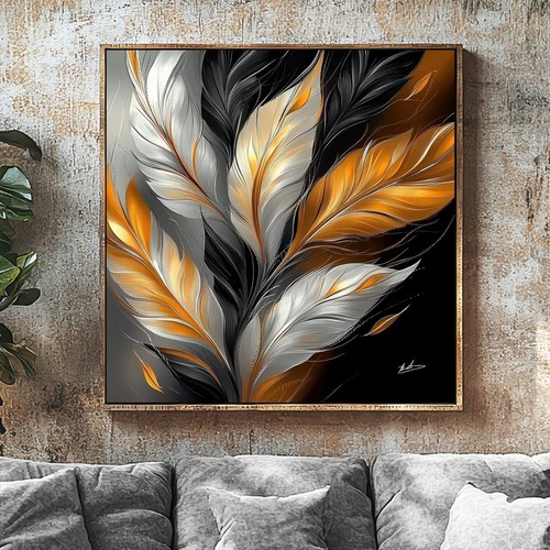 Leinwand bild blätter natur - leinwand,