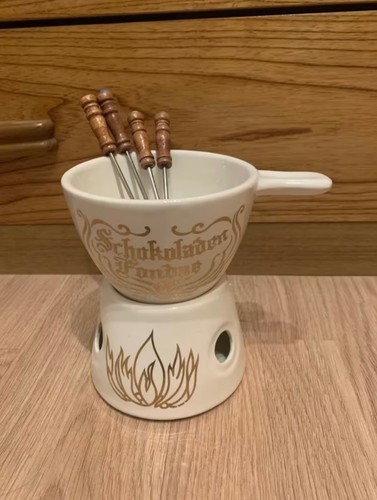 Schokoladen fondue set aus - schokoladen,