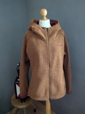 Vaude Pellice Wool Jacket Silt Brown Wolljacke Fleecejacke XL 42 Cognac Caramel