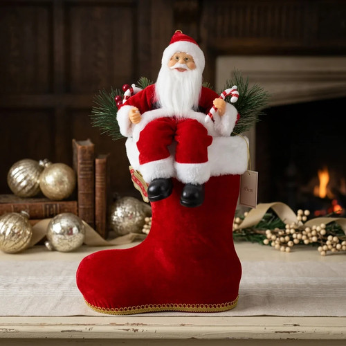 Weihnachtsmann stiefel 45cm - weihnachtsmann,