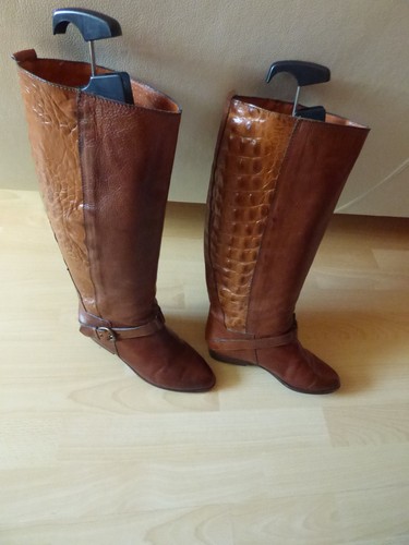 Vintage leder stiefel - vintage,