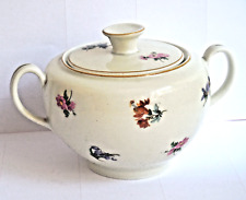 Vintage Kaestner Saxonia Porzellan große Zuckerdose Blumenmotiv