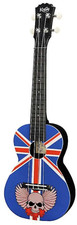 Korala Union Jack Totenkopf Flügel Konzert Polycarbonat Ukulele präzise Intonation