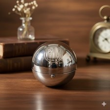 ? Edler L&M Kugel Aschenbecher ✨ Tragbar • Chrom Design • Retro Style ?