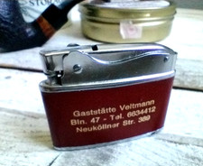 altes Benzinfeuerzeug aus den 60er Jahren, als Werbeträger, fast unbenutzt