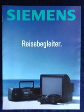 Siemens Prospekt 4.1991 Radiorecorder, Fernseher, Video-Kameras  "Reisebegleiter