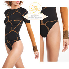 Leo String Body by Wolford S Foxy Cognac Black Transparent Opaque Design