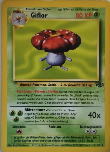 Pokémon karte giflor - karte,