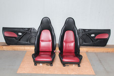Mazda MX-5 NB NBFL Sitze Ledersitze Sitzgarnitur Leder Schwarz Rot Sitzheizung