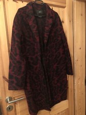 SET Fashion Filzmantel rot Übergangsjacke Overshirt Gr. 42 1xgetragen KP 220€!