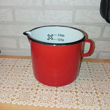 Emaille Milchtopf rot