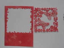 Stanzschablone groß Schmetterlinge und Blumen